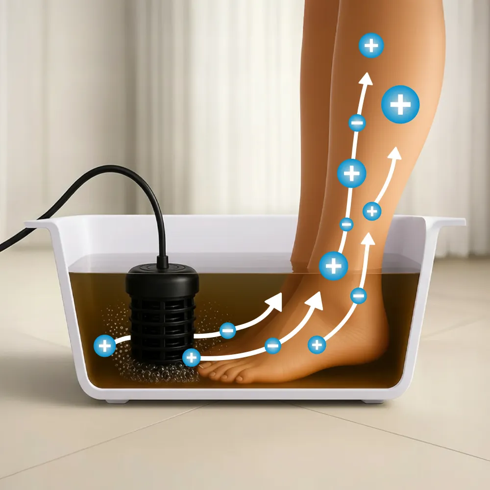 Ionic foot spa detox ion process