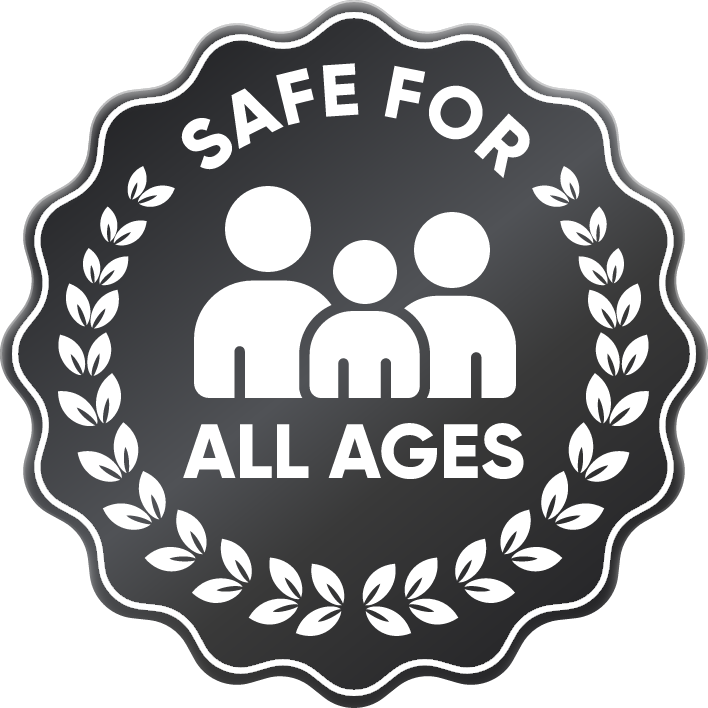 Safe for all ages badge